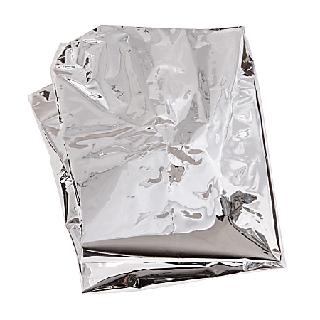 MABIS Sterile Polyester Foil Baby Bunting Emergency Heat-Conserving Blanket, 30" x 30", Silver
