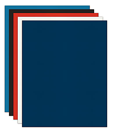 Office Depot® Brand 2-Pocket Textured Paper Folders, Assorted Colors, Pack Of 10