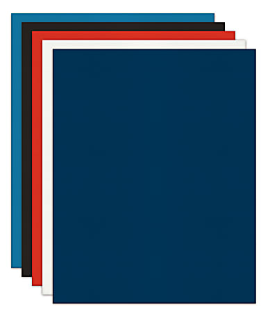 Office Depot® Brand 2-Pocket Textured Paper Folders, Assorted
