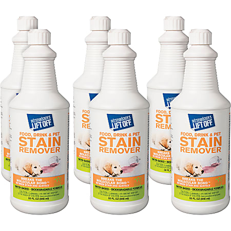 M tsenb cker's Lift Off Food/Drink/Pet Stain Remover  32 fl oz (1 quart)Bottle  6 / Carton  White