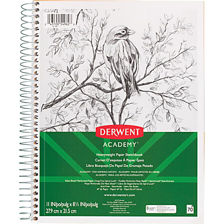 Mead Academy Heavyweight Paper Sketch Journal - Letter - Wire Bound - 67 lb Basis Weight - Letter - 8 1/2" x 11" - White Paper - 1 Each