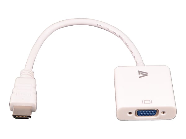 V7 - Adapter - HD-15 (VGA) female to HDMI male - white