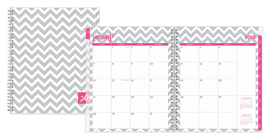 Dabney Lee for Blue Sky™ Ollie Monthly Planner, 8" x 10", 50% Recycled, Multicolor, January to December 2018 (102130)