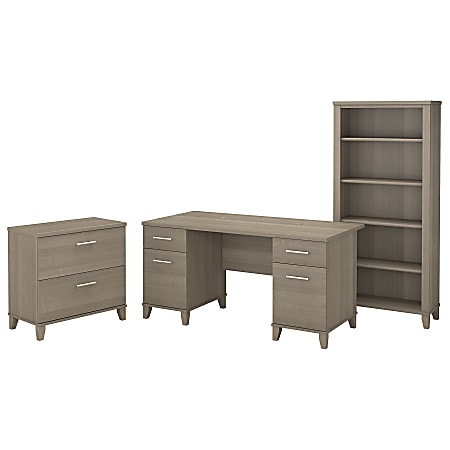 Modern desk with clearance filing cabinet