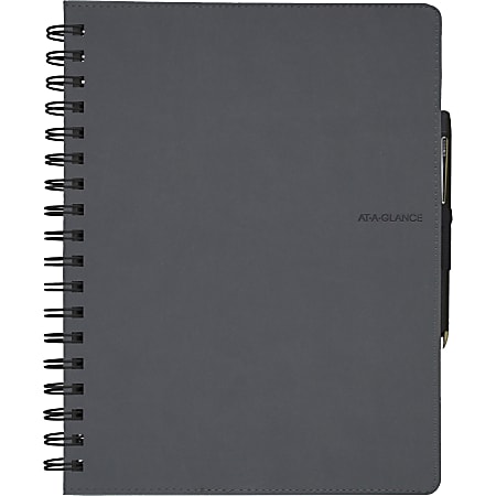 Mead Wirebound Premium Notebook - Wire Bound - 9.50" x 7.8"0.9" - 80 Sheets - Gray Cover - Perforated, Index Sheet - 1Each