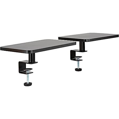Allsop Ascend Metal/Wood Adjustable Monitor Stands, 5-3/4”H x 15”W x 9-1/4”D, Brown, Set Of 2 Stands