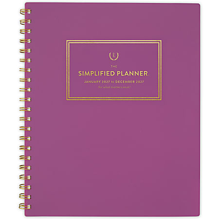 Simplified by Emily Ley for AT-A-GLANCE® 2027 Weekly Monthly Planner, Nostalgia Pink, Large, 8 1/2" x 11"