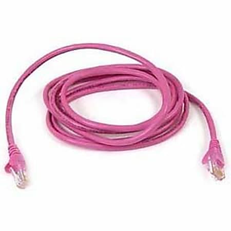 Belkin High Performance Cat. 6 UTP Patch Cable - RJ-45 Male - RJ-45 Male - 25ft - Pink