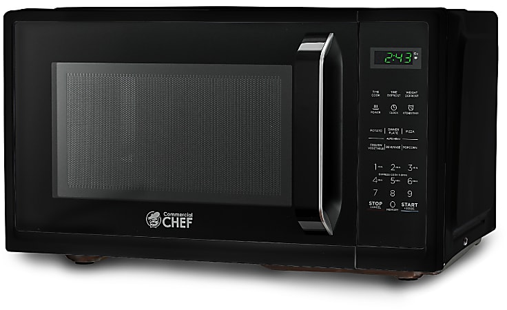 Commercial Chef 0.9 Cu. ft. Countertop Microwave Black