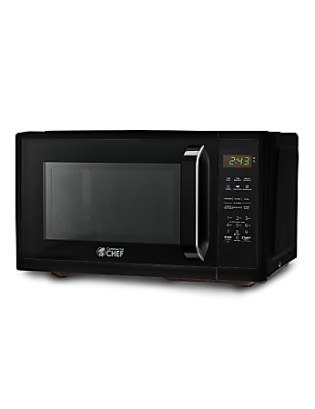 Commercial Chef Small Countertop Microwave With Digital Display 0.7 Cu Ft  White - Office Depot