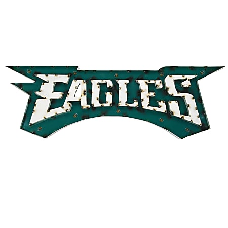 Imperial NFL Lighted Metal Sign, 15-1/2" x 46", 90% Recycled, Philadelphia Eagles