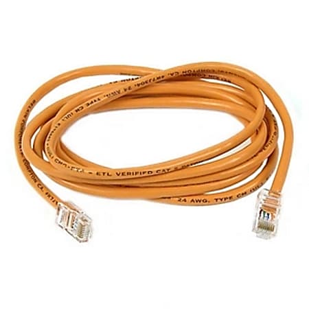 Belkin 700 Series Cat.5e Patch Cable - RJ-45 Male - RJ-45 Male - 1ft - Orange