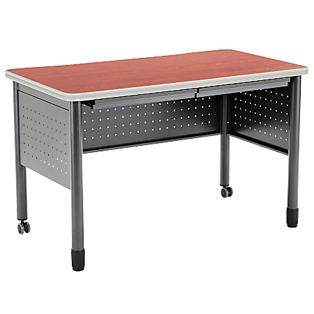 OFM 66-Series Table/Desk With Pencil Drawers, 29"H x 47 1/4"W x 25 1/2"D, Cherry