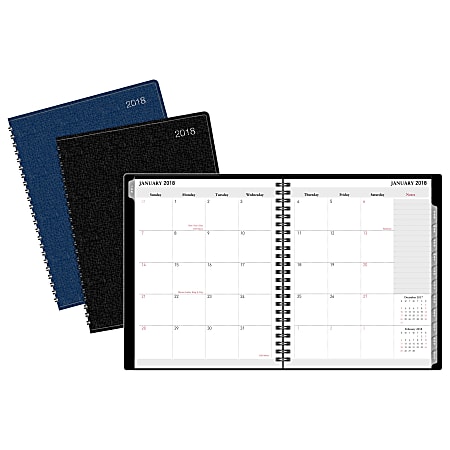 Office Depot® Brand 13-Month Planner, 7" x 9", 30% Recycled, Assorted Colors, January 2018 to January 2019 (OD711110-18)