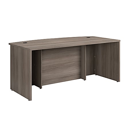 Sauder® Affirm 72"W Commercial Bow-Front Office Computer Desk, Hudson Elm