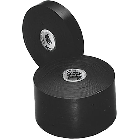 3M™ 130C Linerless Electrical Tape, 2" x 30', Black, Case Of 12