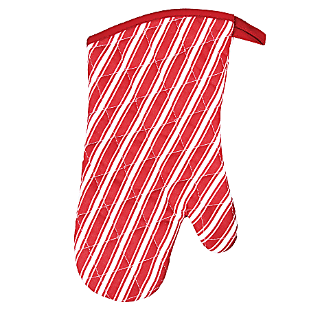 Better Houseware Striped Oven Mitt, 1 Size, Red