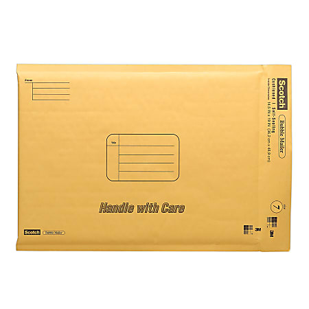 Scotch® Bubble Mailer, 14 1/4" x 19", Size #7, Case Of 25