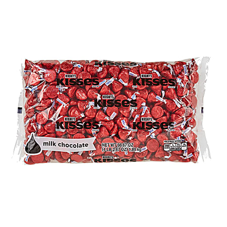 Hershey&#x27;s® Kisses Milk Chocolates, 66 Oz Bag, Red