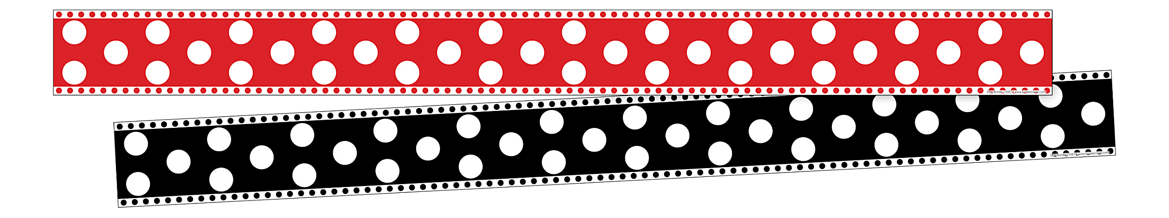 Barker Creek Double-Sided Border Strips, 3" x 35", Dots, Set Of 24