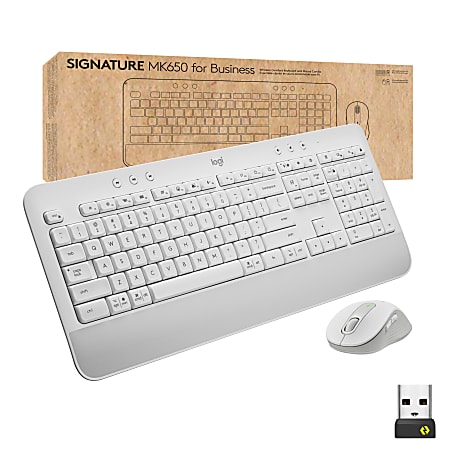 Logitech Signature MK650 Combo For Business Wireless Mouse and Keyboard  Combo Off White - Office Depot
