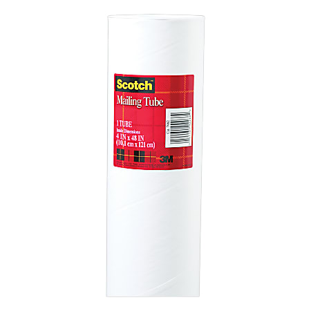Scotch® Mailing Tube, 4" Diameter, 48" Length, 100% Recycled, White