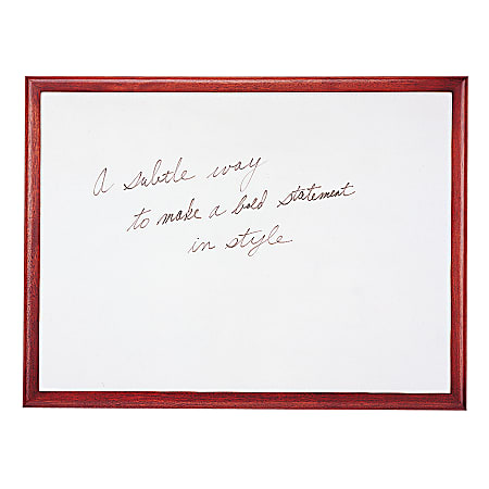 Quartet® Magnet-Compatible Porcelain Dry-Erase Board, 48" x 72", Mahogany Frame