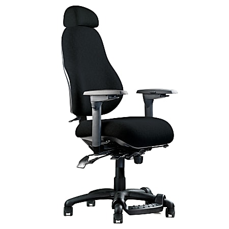 Neutral Posture® 8500 High-Back Chair With Headrest And Fring™ Footrest, 49"H x 26"W x 26"D, Black
