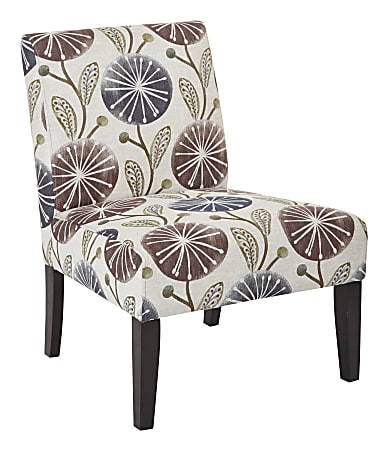 Ave Six Laguna Accent Chair, Dandelion Plum/Dark Espresso