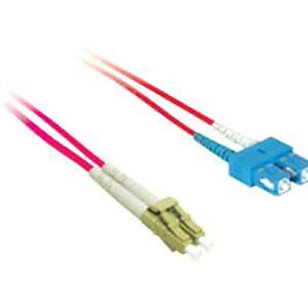C2G 1m LC-SC 9/125 Duplex Single Mode OS2 Fiber Cable - Red - 3ft - Patch cable - LC single-mode (M) to SC single-mode (M) - 1 m - fiber optic - duplex - 9 / 125 micron - OS2 - red