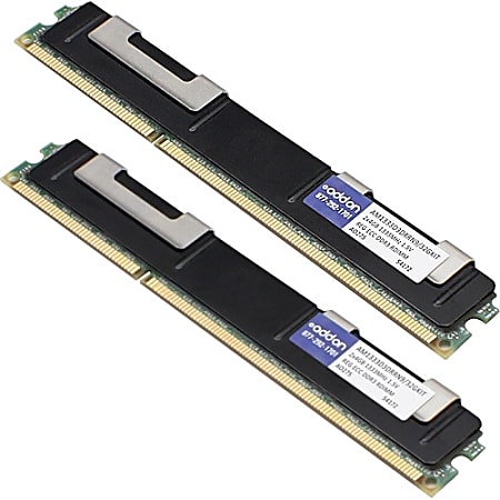 AddOn AM1333D3DRLPR/16G x2 JEDEC Standard Factory Original 32GB DDR3-1333MHz Registered ECC Dual Rank 1.5V 240-pin CL9 RDIMM - 100% compatible and guaranteed to work