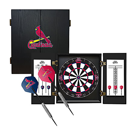 Imperial MLB Fan's Choice Dartboard Set, 21-1/2”H x 19-3/4”W x 3-1/2”D, St Louis Cardinals