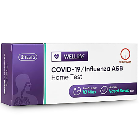 Wondfo WELL life™ COVID-19/Flu A&B Home Tests, Pack Of 2 Tests