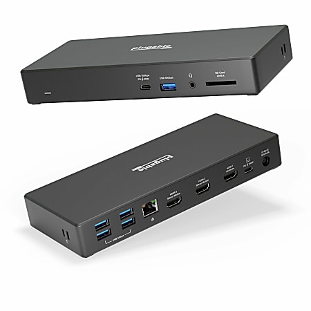 Plugable 13-in-1 USB-C Triple Monitor Laptop Docking Station with 100W Charging, 20W USB-C Charging - UD768PDZ