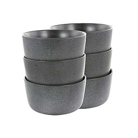 Our Table Landon 6-Piece Round Stoneware Bowl Set, 5-1/2”, Truffle