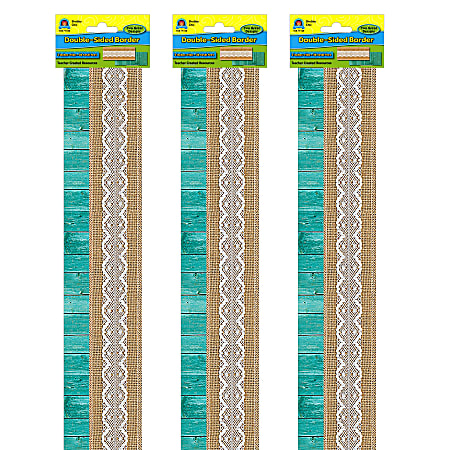 Teacher Created Resources Double Sided Borders 3 x 36 Shabby Chic 12 ...