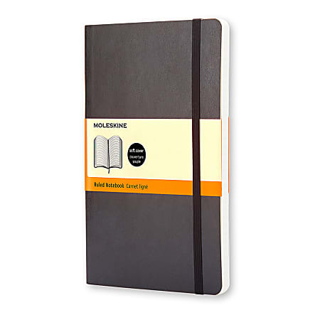 Moleskine Classic Soft Cover Notebook, 3-1/2” x 5-1/2”, Ruled, 192 Pages, Black