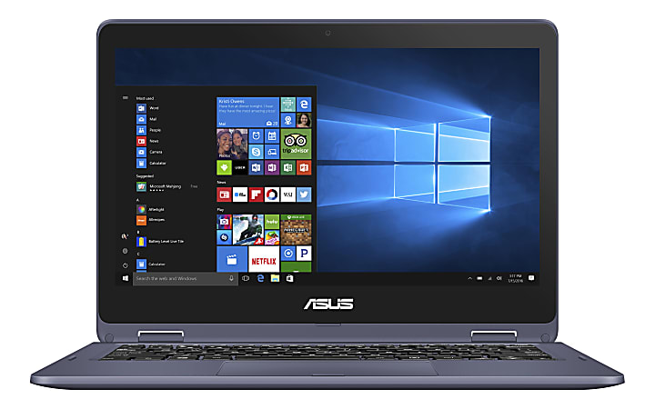 ASUS® VivoBook Flip Laptop, 11.6" Touch Screen, Intel® Pentium®, 4GB Memory, 128GB Solid State Drive, Windows 10 Home in S mode, TP202NA-OS21T
