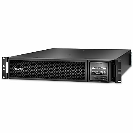 APC Smart-UPS On-Line, 3kVA, Rackmount 2U, 208V, 2x L6-20R+1x L6-30R NEMA outlets, SmartSlot, Extended runtime, W/ rail kit - SRT3000RMXLT