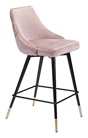Zuo Modern® Piccolo Counter Chair, Pink/Black