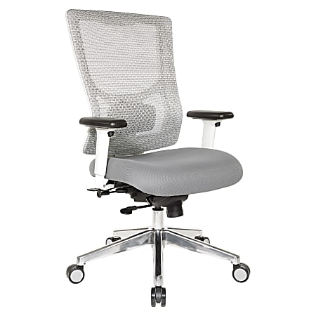 Office Star™ ProGrid Mesh Mid-Back Managers Chair, White/Jade