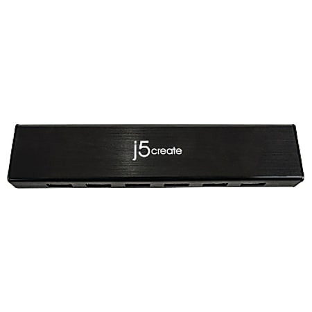 j5create® 7-port USB 3.0 Hub, Black, JUH377