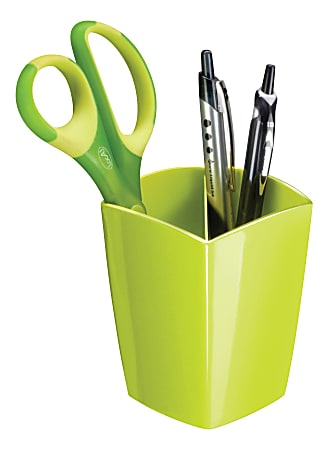 CEP Large Gloss Pencil Cup, 3-13/16" x 3", Green