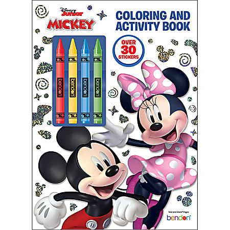 Crayons Included! Mickey & Mini Mouse Coloring Book Kids Disney