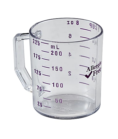 Cambro Camwear Measuring Cups, 8 Oz, Allergen-Free Purple, Pack Of 12 Cups