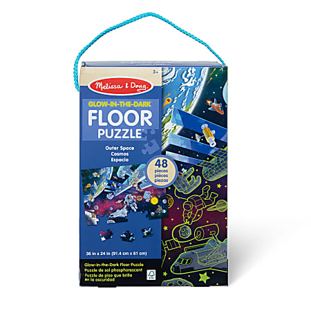 Melissa & Doug Outer Space Glow In The Dark Floor Puzzle