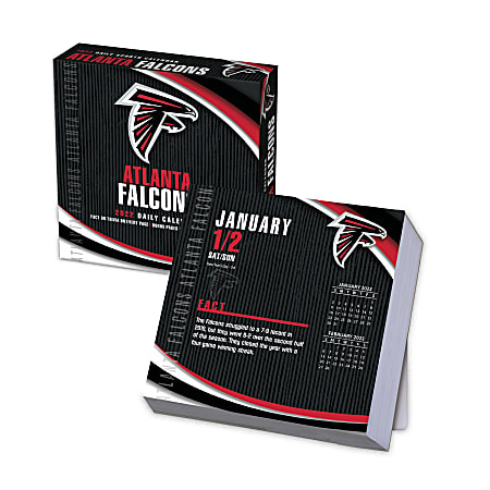 Lang Turner Licensing Boxed Daily Desk Calendar, 5-1/4" x 5-1/4", Atlanta Falcons, January To December 2022