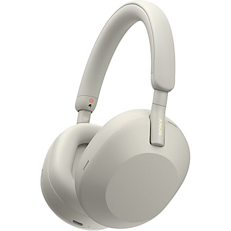 Sony Wireless Premium Noise Canceling Headphones Silver WH1000XM5S Office Depot