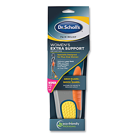 Dr. Scholls Women's Pain Relief Extra Support Orthotic Insoles, Sizes 6 To 11