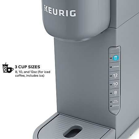 Keurig K Iced Single Serve Coffee Maker 3 Cup Sizes Gray Office Depot